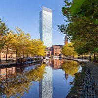 Buy canvas prints of Beetham Tower Reflected in Bridgewater Canal  by Graham Prentice