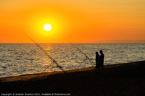 Angling on Chesil Beach, Dorset Picture Board by Graham Prentice