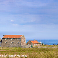 Buy canvas prints of Lindisfarne Panorama by Graham Prentice