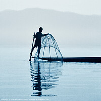 Buy canvas prints of Lake Inle Leg Rower by Graham Prentice