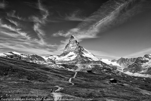 Magnificent Matterhorn in Monochrome Picture Board by Graham Prentice