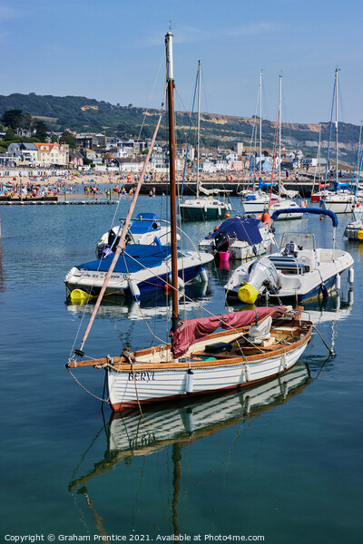 Lyme Regis Boats Picture Board by Graham Prentice