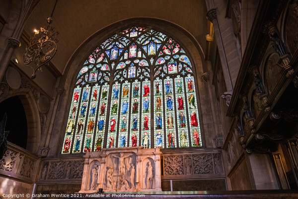 East Window, Holy Trinity Sloane Square Church Picture Board by Graham Prentice