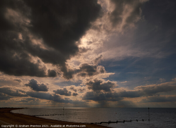 Stormy Big Sky Over Heacham Picture Board by Graham Prentice