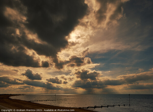 Heacham Stormy Big Sky, Norfolk Picture Board by Graham Prentice