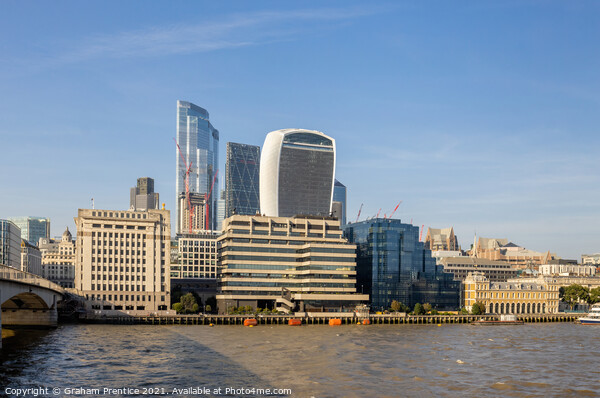 City of London Financial District Picture Board by Graham Prentice