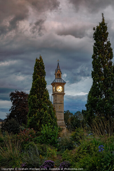 Albert Clock, Barnstaple, at dusk Picture Board by Graham Prentice