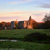 Buy canvas prints of Newark Priory, Ripley, Surrey at Sunset by Graham Prentice