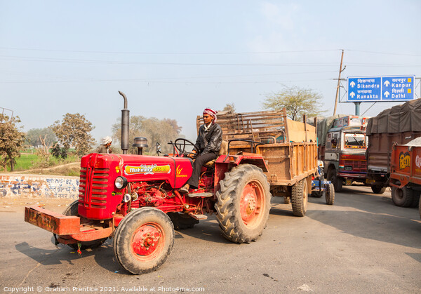 Mahindra 475 DI tractor in India Picture Board by Graham Prentice