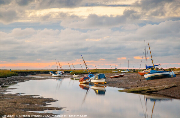 Evening Light over the River Glaven at Blakeney, N Picture Board by Graham Prentice