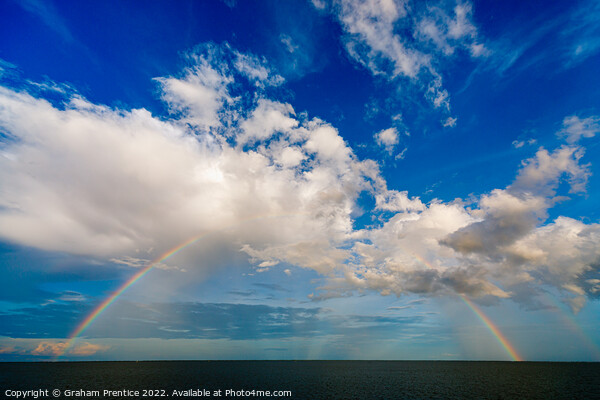 Rainbow over Tonle Sap Lake, Cambodia Picture Board by Graham Prentice