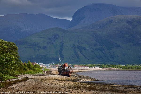 Shipwreck on the Shore of Loch Linhe Picture Board by Graham Prentice