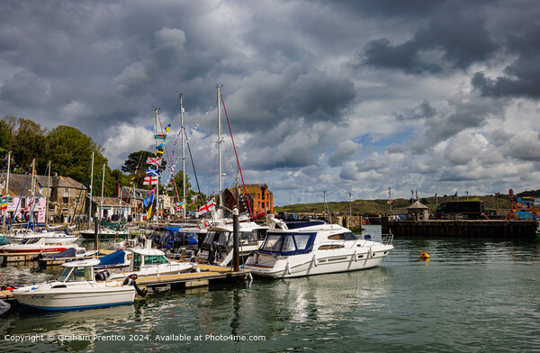 Stormy Padstow Harbour Picture Board by Graham Prentice
