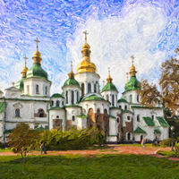 Buy canvas prints of St Sophia's Cathedral, Kyiv by Graham Prentice