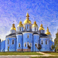 Buy canvas prints of St Michaels Golden Domed Monastery, Kyiv by Graham Prentice