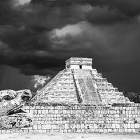 Buy canvas prints of Pyramid at Chichen Itza by Graham Prentice