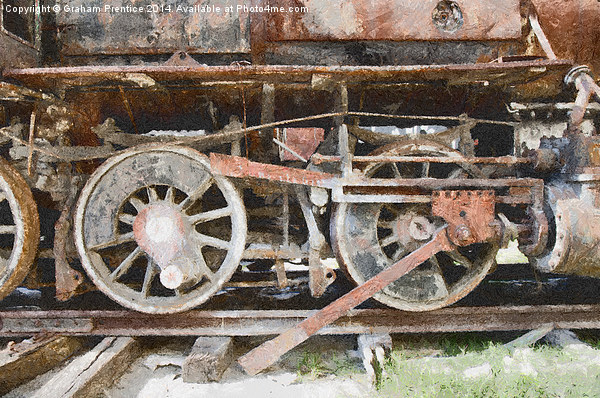 Rusty Train Wheels Picture Board by Graham Prentice
