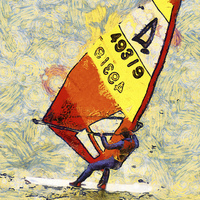 Buy canvas prints of Windsurfer by Graham Prentice