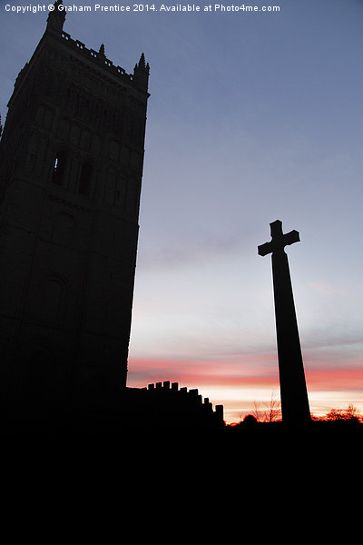 Durham Cathedral and Cross Picture Board by Graham Prentice