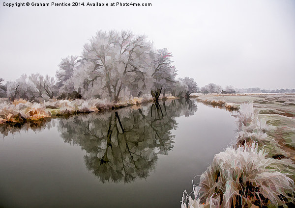 Frosty River Scene Picture Board by Graham Prentice