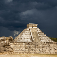 Buy canvas prints of Chichen Itza, Storm Approaching by Graham Prentice
