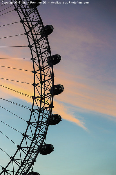 London Eye at Sunset Picture Board by Graham Prentice