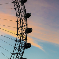 Buy canvas prints of London Eye at Sunset by Graham Prentice