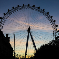 Buy canvas prints of London Eye At Sunset by Graham Prentice