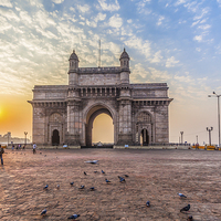 Buy canvas prints of Gateway Of India at Sunrise by Graham Prentice