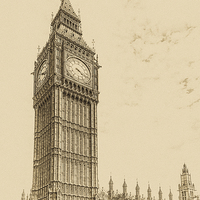 Buy canvas prints of Big Ben - Antique Look by Graham Prentice