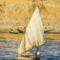 Buy canvas prints of Felucca on River Nile, Egypt by Graham Prentice