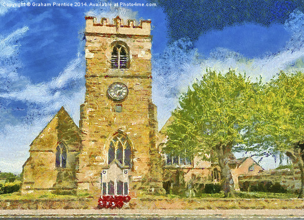 Cotswold Church Picture Board by Graham Prentice