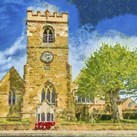 Buy canvas prints of Cotswold Church by Graham Prentice