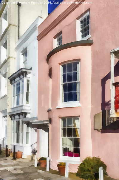 Pink Cottage in Grand Parade, Portsmouth Picture Board by Graham Prentice