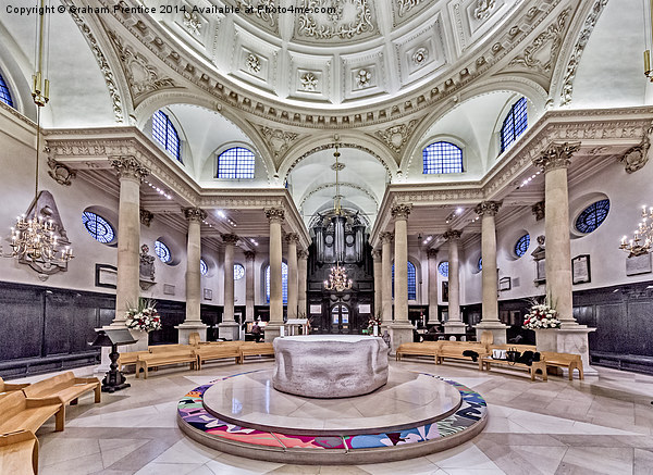 St Stephen, Walbrook Picture Board by Graham Prentice