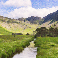 Buy canvas prints of Warnscale Beck, Buttermere by Graham Prentice