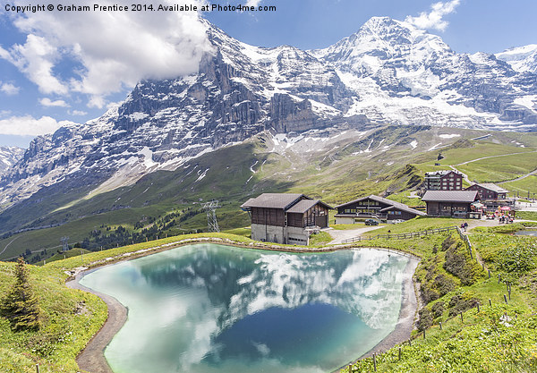 Eiger and Reflection in Alpine Lake Picture Board by Graham Prentice