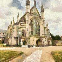 Buy canvas prints of  Winchester Cathedral by Graham Prentice