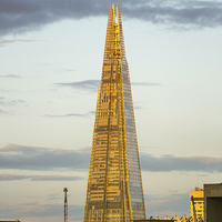 Buy canvas prints of  The Shard, London, in Evening Light by Graham Prentice