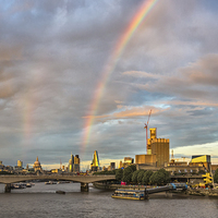 Buy canvas prints of  Rainbow Over London by Graham Prentice