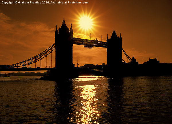Sunrise Over Tower Bridge Picture Board by Graham Prentice