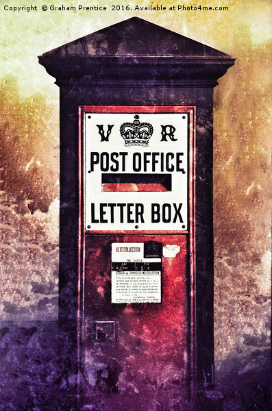 Victorian Pillar Box Picture Board by Graham Prentice