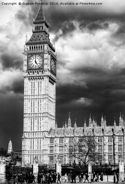 Storm Clouds Gather over the Houses of Parliament Picture Board by Graham Prentice