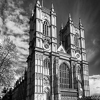 Buy canvas prints of Westminster Abbey, London in monochrome by Graham Prentice