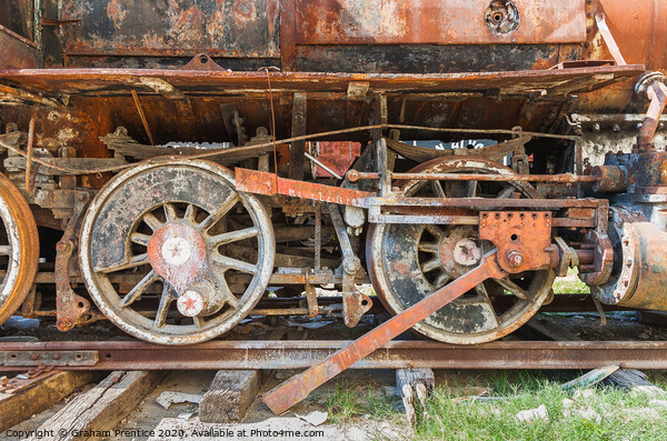 Rusting Locomotive Wheels Picture Board by Graham Prentice