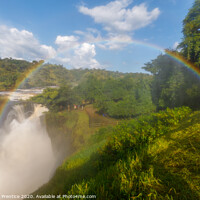 Buy canvas prints of Rainbow over the Murchison Falls by Graham Prentice