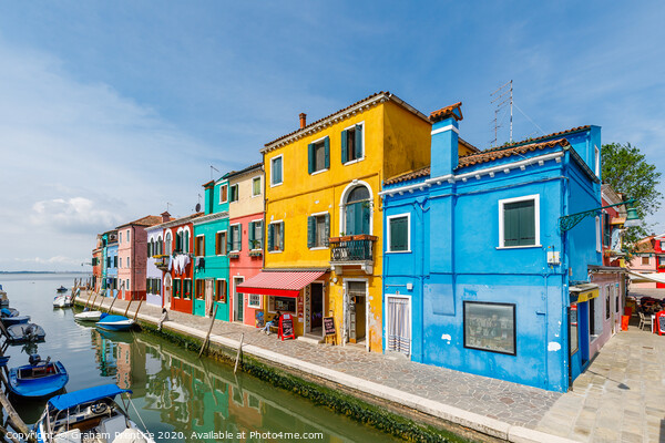 Burano Painted Buildings Picture Board by Graham Prentice