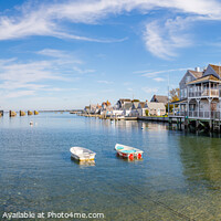 Buy canvas prints of Waterfront Houses in Nantucket by Graham Prentice