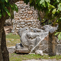 Buy canvas prints of Feathered Serpent, Chichen Itza by Graham Prentice