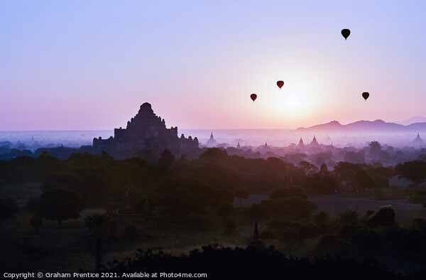 Bagan at Dawn Picture Board by Graham Prentice